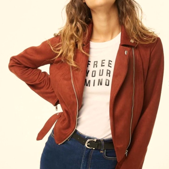 Forever 21 Faux Suede Moto Jacket - Picture 1 of 8